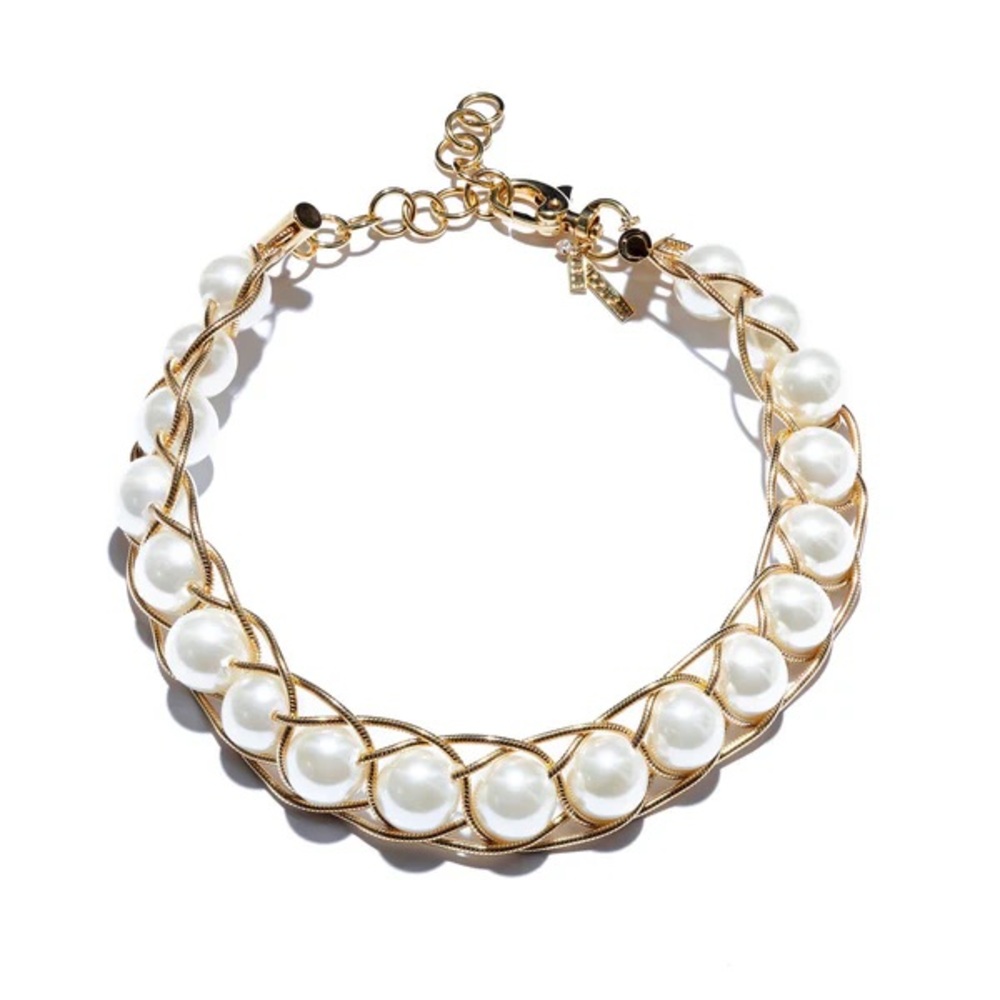 Lele Sadoughi braided collar necklace